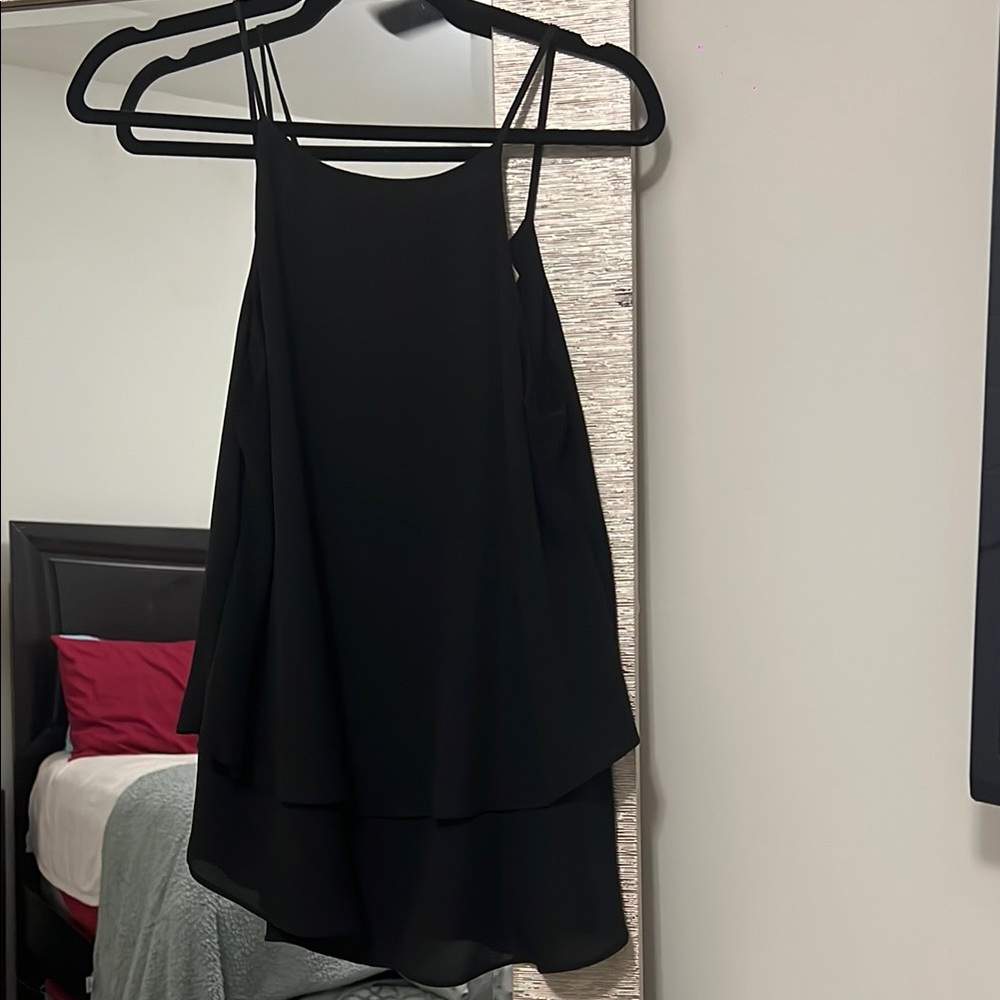 Elegant Black Layered Tank Top